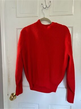 Women’s Crewneck Knit Sweater - Red